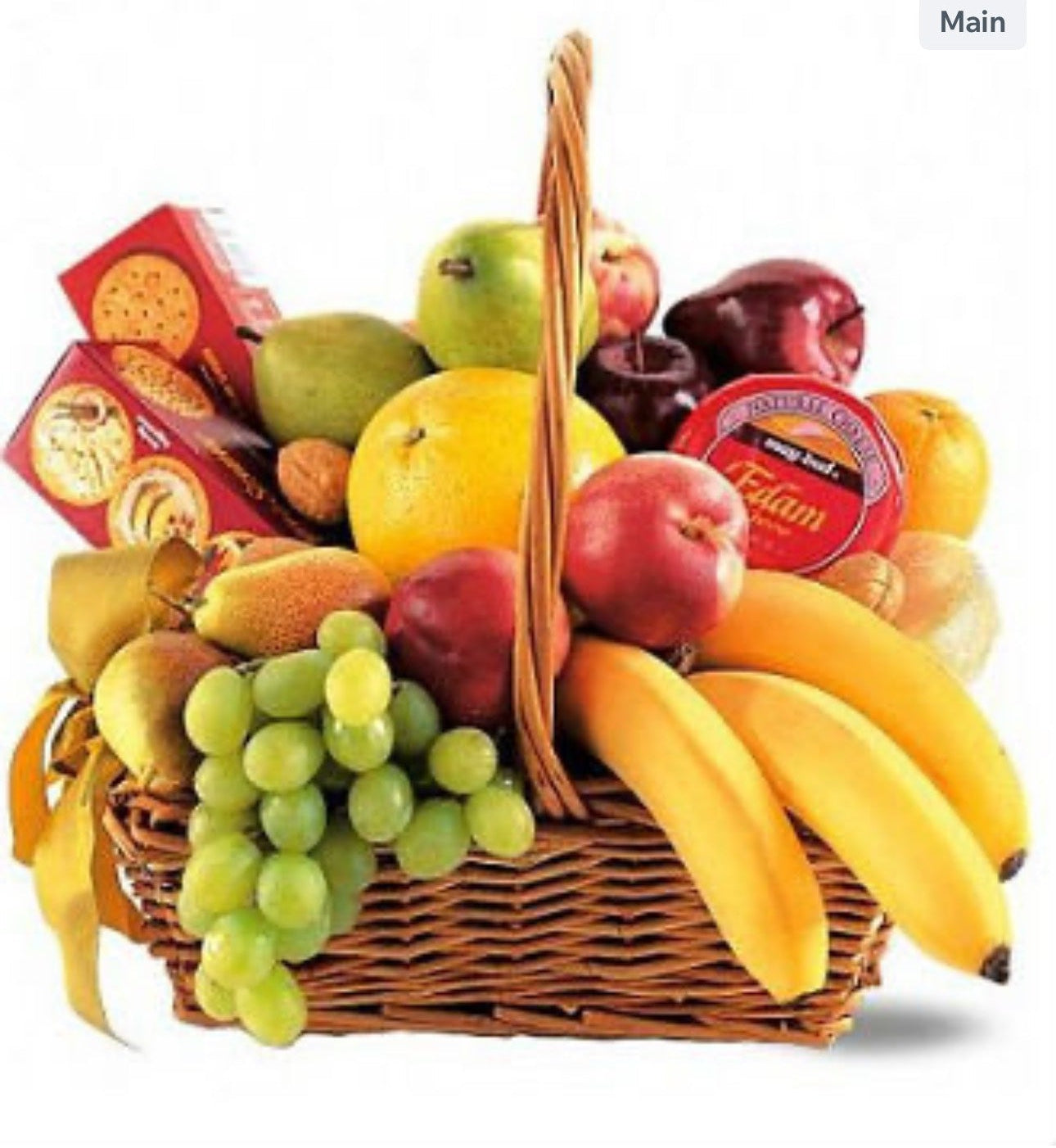 Deluxe Fruit/Cheese/Cracker/Basket