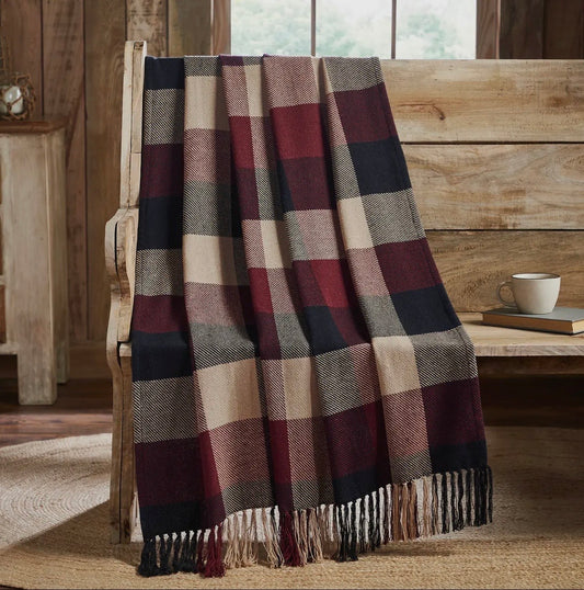 Heritage Farms Primitive Check Woven Throw