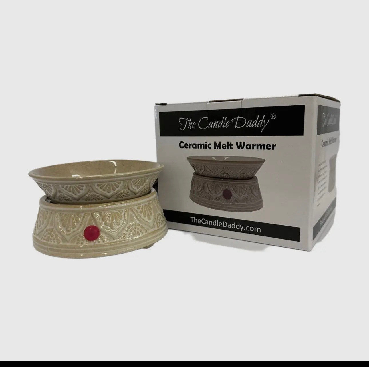 Ceramic wax melt and candle Warmer - cream