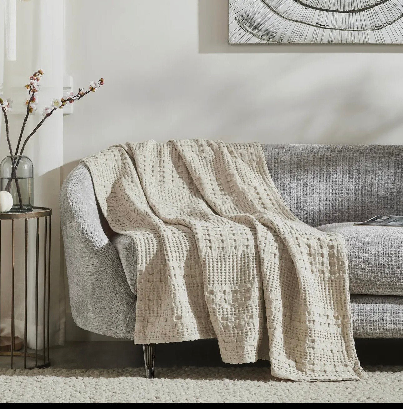Brands Waffle Weave Natural Throw