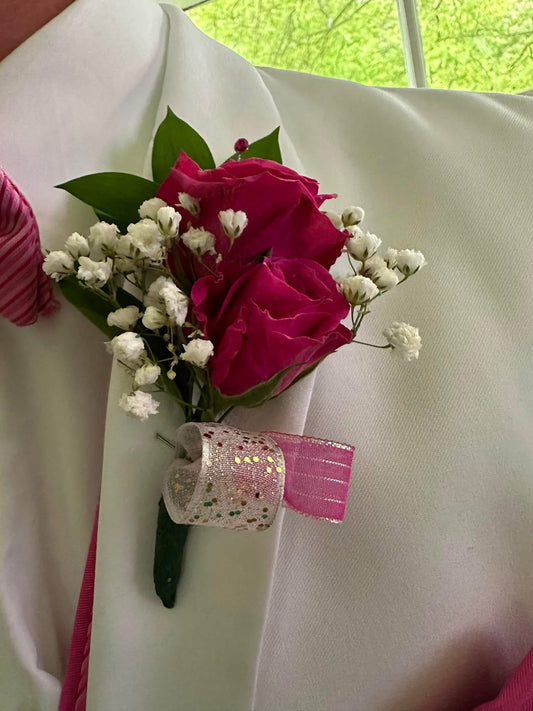Spray Rose Boutonniere