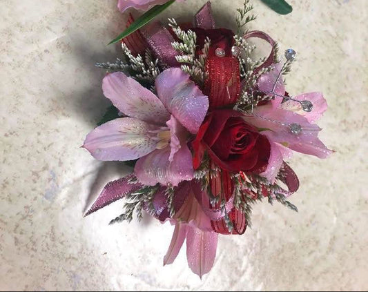 Spray Rose and Alstromeria Corsage