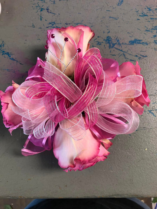 Rose Corsage - full size roses