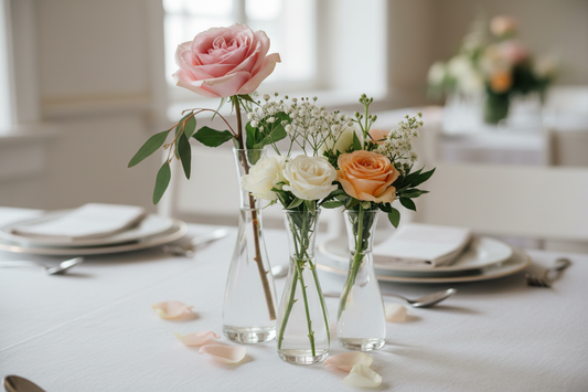 bud vase trio wedding