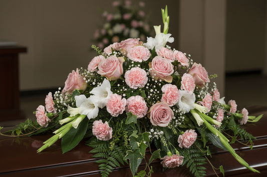 funeral flowers casket