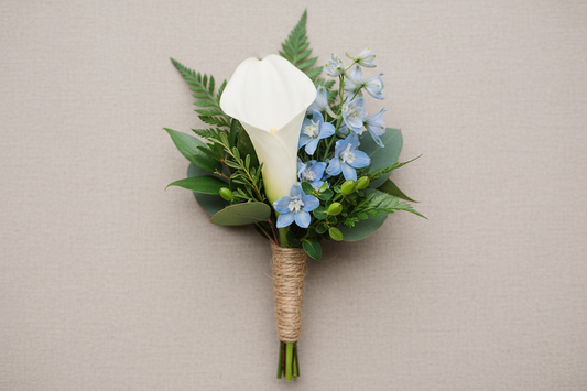 no ribbon  with greenery 