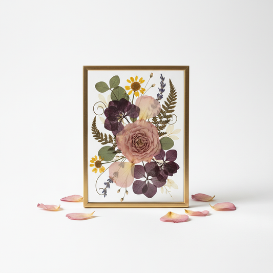 small floral preservation frame