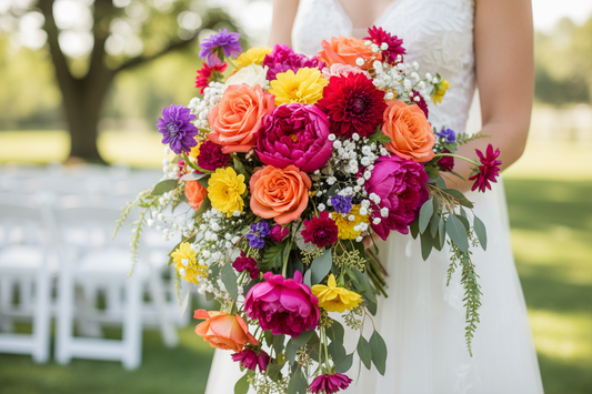 wedding flowers bright and colorful